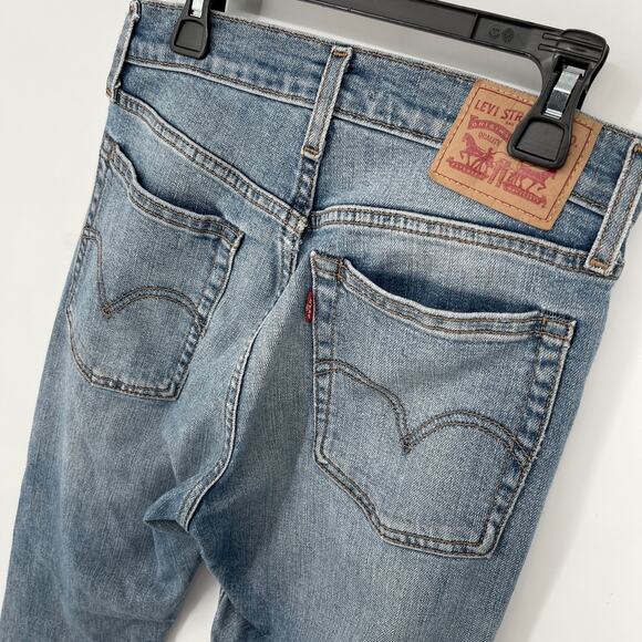 Levi's Premium Wedgie Skinny Jeans Sz 26 Button Fly High Rise Faded Distressed - Picture 8 of 12
